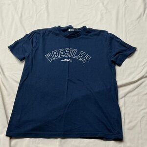 Kids Navy Wrestler Graphic Tee